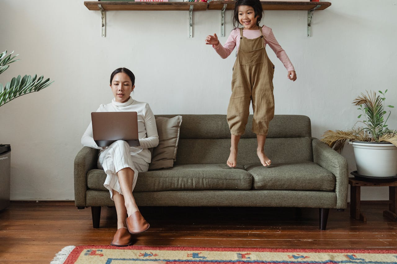 entre emplois télétravail à 100% et famille